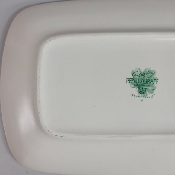 Pfaltzgraff Naturewood Rectangle Serving Platter 9"x14" Scissors Stoneware Vinta - Picture 11 of 11